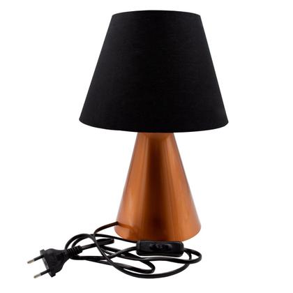 Imagem de Abajur luminária de Mesa Clássico Cor Cobre Alumínio Com Cúpula Para Casa e Sala, Quarto ou Escritório, Cabeceira Cama