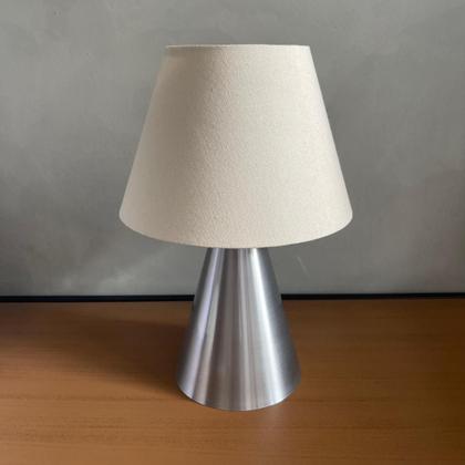 Imagem de Abajur luminária de Mesa Cone Escovado Com Cúpula Para Sala, Quarto, Cabeceira de Cama, Escritório, Casa