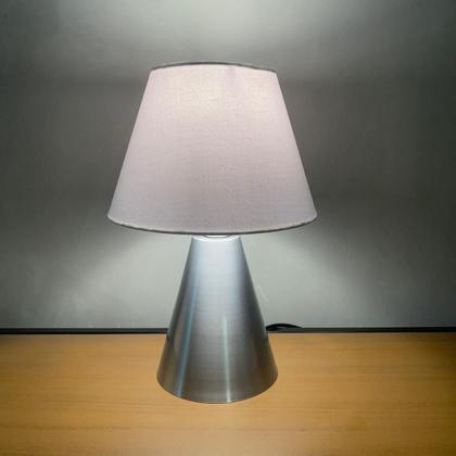 Imagem de Abajur luminária de Mesa Cone Escovado Com Cúpula Para Sala, Quarto, Cabeceira de Cama, Escritório, Casa