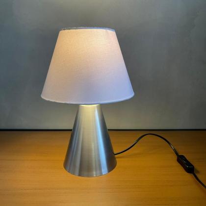 Imagem de Abajur luminária de Mesa Cone Escovado Com Cúpula Para Sala, Quarto, Cabeceira de Cama, Escritório, Casa