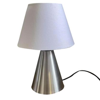 Imagem de Abajur luminária de Mesa Cone Escovado Com Cúpula Para Sala, Quarto, Cabeceira de Cama, Escritório, Casa