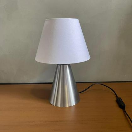 Imagem de Abajur luminária de Mesa Cone Escovado Com Cúpula Para Sala, Quarto, Cabeceira de Cama, Escritório, Casa