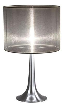 Imagem de Abajur Luminária De Mesa Hermes Cúpula Branca Para Led