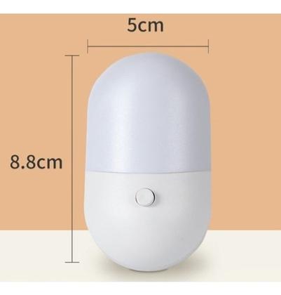 Imagem de Abajur Luminária De Tomada Com Led para quarto Crianças bebê corredor Com Botão Luz Noturna Quente e Fria Bivolt