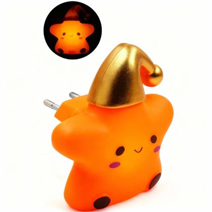 Imagem de Abajur Luminária Infantil Tomada Quarto Bebê Led Estrela