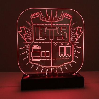 Imagem de Abajur Luminária Led Banda Bts Coreana Kpop Decorativa