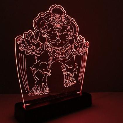 Imagem de Abajur Luminária Led Hulk Vingadores Decorativa