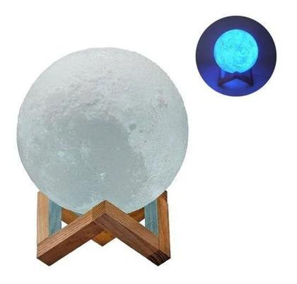 Imagem de Abajur Luminária lua 3d decoração iluminação Luz 5 cores