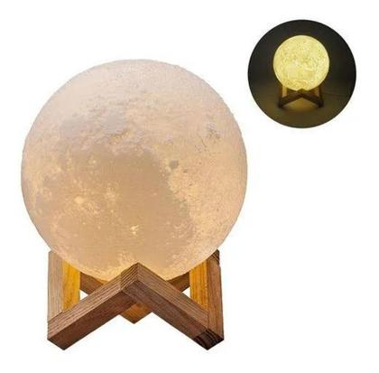 Imagem de Abajur Luminária lua 3d decoração iluminação Luz 5 cores