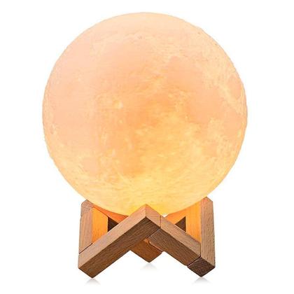 Imagem de Abajur Luminária Lua 3D Umidificador Aromatizador Ambiente