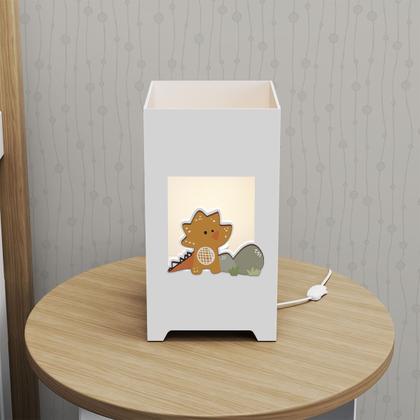 Imagem de Abajur Luminária MDF Quarto Bebê Kit Higiene Dinossauro