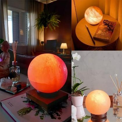 Imagem de Abajur Luminária Terapêutica Sal Rosa Do Himalaia  Planet