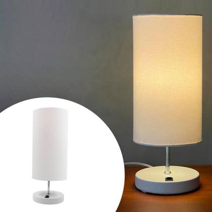 Imagem de Abajur Luminárias De Mesa Clássico Redondo Com Interruptor Bivolt Com Cúpula Para Sala, Quarto, Cabeceira Cama, Escritório