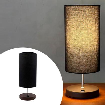 Imagem de Abajur Luminárias De Mesa Clássico Redondo Com Interruptor Bivolt Com Cúpula Para Sala, Quarto, Cabeceira Cama, Escritório