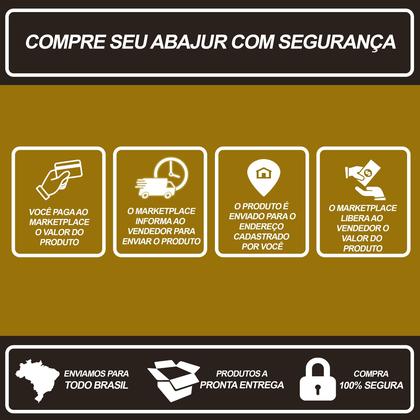 Imagem de Abajur Moderno Decoração Quarto Sala Luminária Pithy Black Preto Cúpula Preta