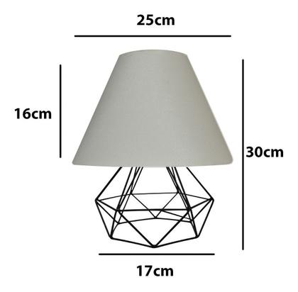 Imagem de Abajur Pequeno Com Aramado Retrô Ideal Para Quarto luminaria para leitura