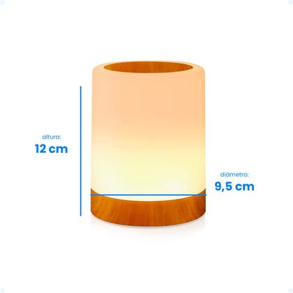 Imagem de Abajur Quarto Luminária Led Colorido De Mesa Recarregável
