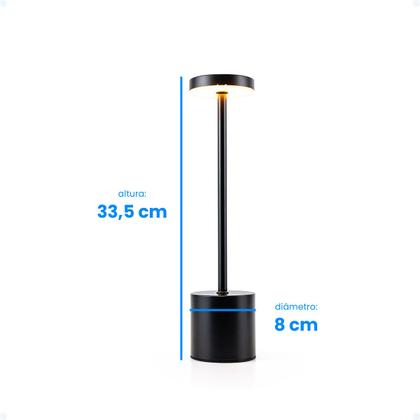 Imagem de Abajur Quarto Luminária Led De Mesa mesa de cabeceira Touch S/ Fio