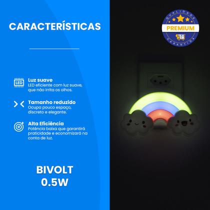 Imagem de Abajur Quarto Sala Infantil Luminária Sensor De Luminosidade