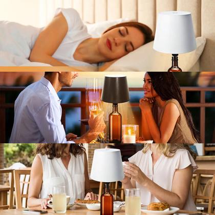 Imagem de Abajur Recarregável Luminária LED Sobrepor Em Garrafas Mesa