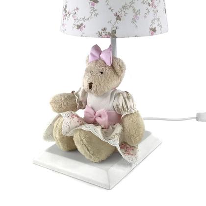 Imagem de Abajur Toys Claro Ursa Rosa Provençal Quarto Bebê Infantil