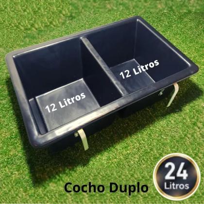 Imagem de Abecel Comedouro Cocho Duplo 24 Litros