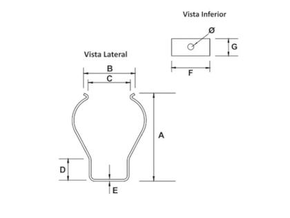Imagem de Abraçadeira Aço Lâmpada Fluorescente T10 T12 - Pacote com 100 unidades