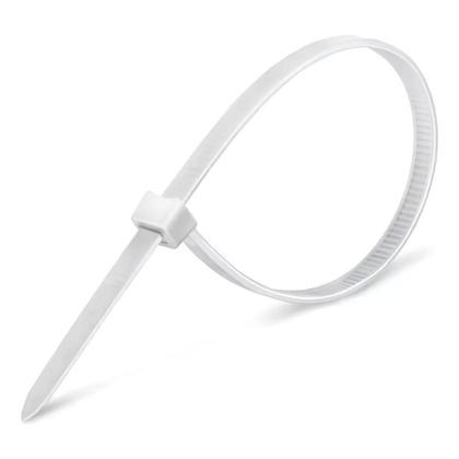 Imagem de Abracadeira de Nylon Branca 2,5x200mm YP7365 - Pacote com 100 Unidades - Alta Resistência