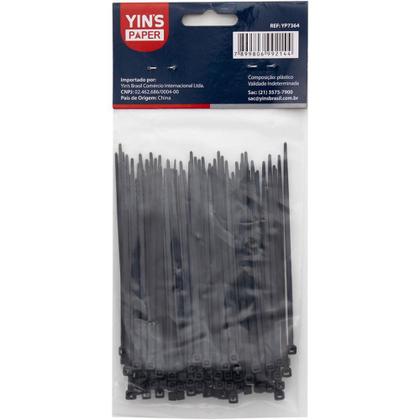 Imagem de Abraçadeira de NYLON Preta 2,5X100MM - Pacote com 100 Peças