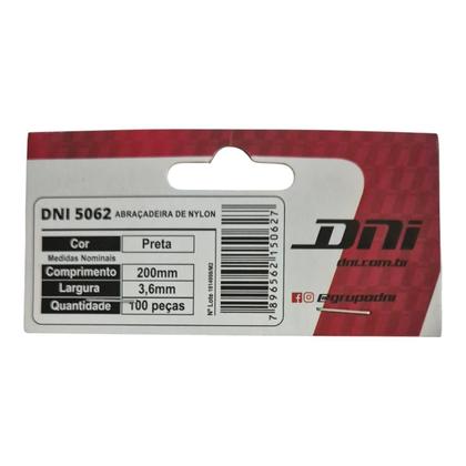 Imagem de Abraçadeira nylon 200 x 3.6 x 1.2 - pct com 100