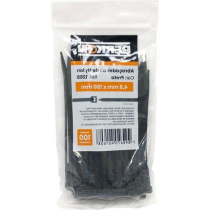 Imagem de Abracadeira Nylon Perkon Preta 4,8X150 100 Pecas 1288