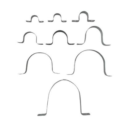 Imagem de Abraçadeira Tipo U Metal Para Tubos 1/2, 3/4, 1", 2", 3", 4" C/ 100 Unidades