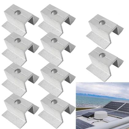 Imagem de Abraçadeiras De Montagem Para Painéis Solares Em Liga De Alumínio, 10 Peças, Fixação De Estrutura,
