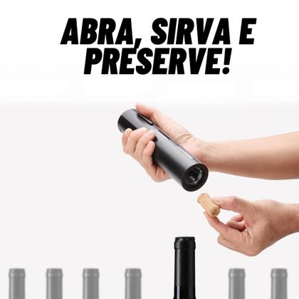 Imagem de Abridor De Garrafa Automático Saca Rolhas Elétrico