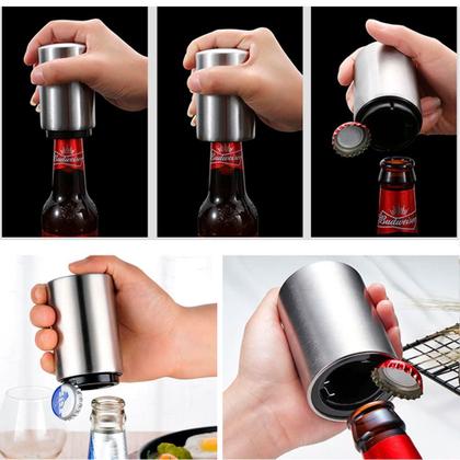 Imagem de Abridor De Garrafas De Cerveja Automática em Aço Inoxidável Magnético