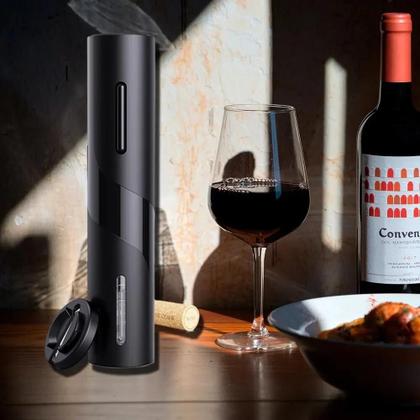 Imagem de Abridor de Garrafas de Vinho Elétrico Automático - Cortador de Folha - Gadget de Cozinha