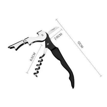 Imagem de Abridor de Garrafas Saca Rolhas Metal 3 em 1 com Canivete