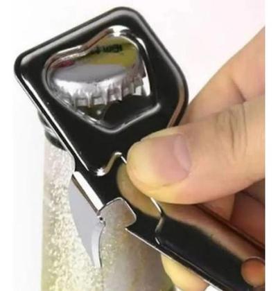 Imagem de Abridor de Latas e Garrafas Aço Inoxidável Reforçado Utensílio de Cozinha