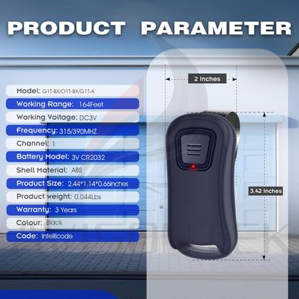 Imagem de Abridor de porta de garagem Avisontek G1T-BX G1T-A com controle remoto