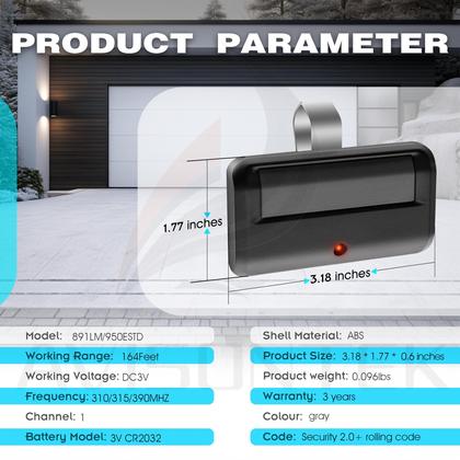 Imagem de Abridor de porta de garagem remoto Avisontek 950ESTD Security+2.0 MyQ
