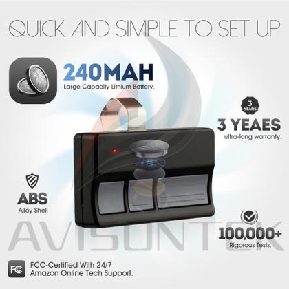 Imagem de Abridor de porta de garagem remoto Avisontek 971LM 973LM 371LM 373LM