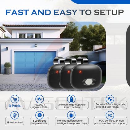 Imagem de Abridor de porta de garagem remoto Avisontek MCT-11 Megacode x3