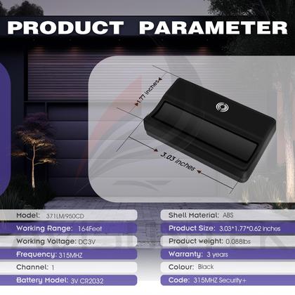 Imagem de Abridor de porta de garagem remoto Avisontek, pacote com 2 unidades 371LM, roxo