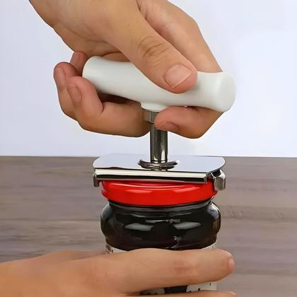 Imagem de Abridor De Tampas Frascos Potes De Vidro Conservas Compotas Garrafas Inox Ajustável - Uny Home