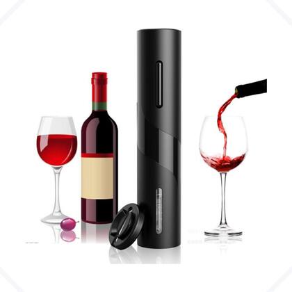 Imagem de Abridor De Vinho Garrafa de Pilha Automático Cor Preto ABVP