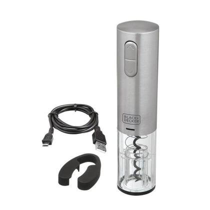 Imagem de Abridor De Vinho W10 Inox Bateria Recarregável Gourmand Gris