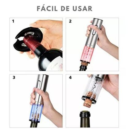 Imagem de Abridor Vinho Automático com Saca Rolha Envio Imediato