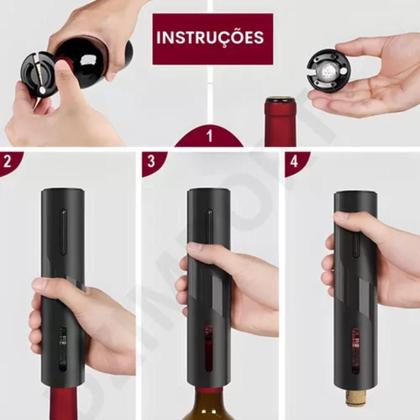 Imagem de Abridor Vinhos Champagne Automático - Saca Rolhas Elétrico