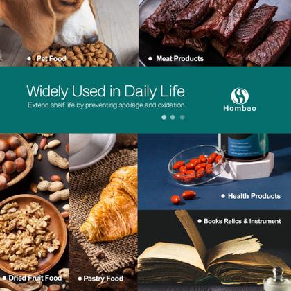 Imagem de Absorvedores de oxigênio Hombao 700ml Food Grade - 100 pacotes