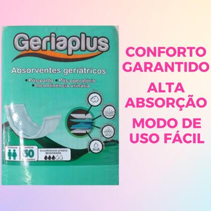 Imagem de Absorvente Adulto Geriátrico Unissex Geriaplus - 50 Unidades